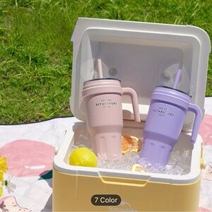 Sitarayuri 42.27Oz Insulated Stainless Steel Tumbler With Handle & Straw Lid